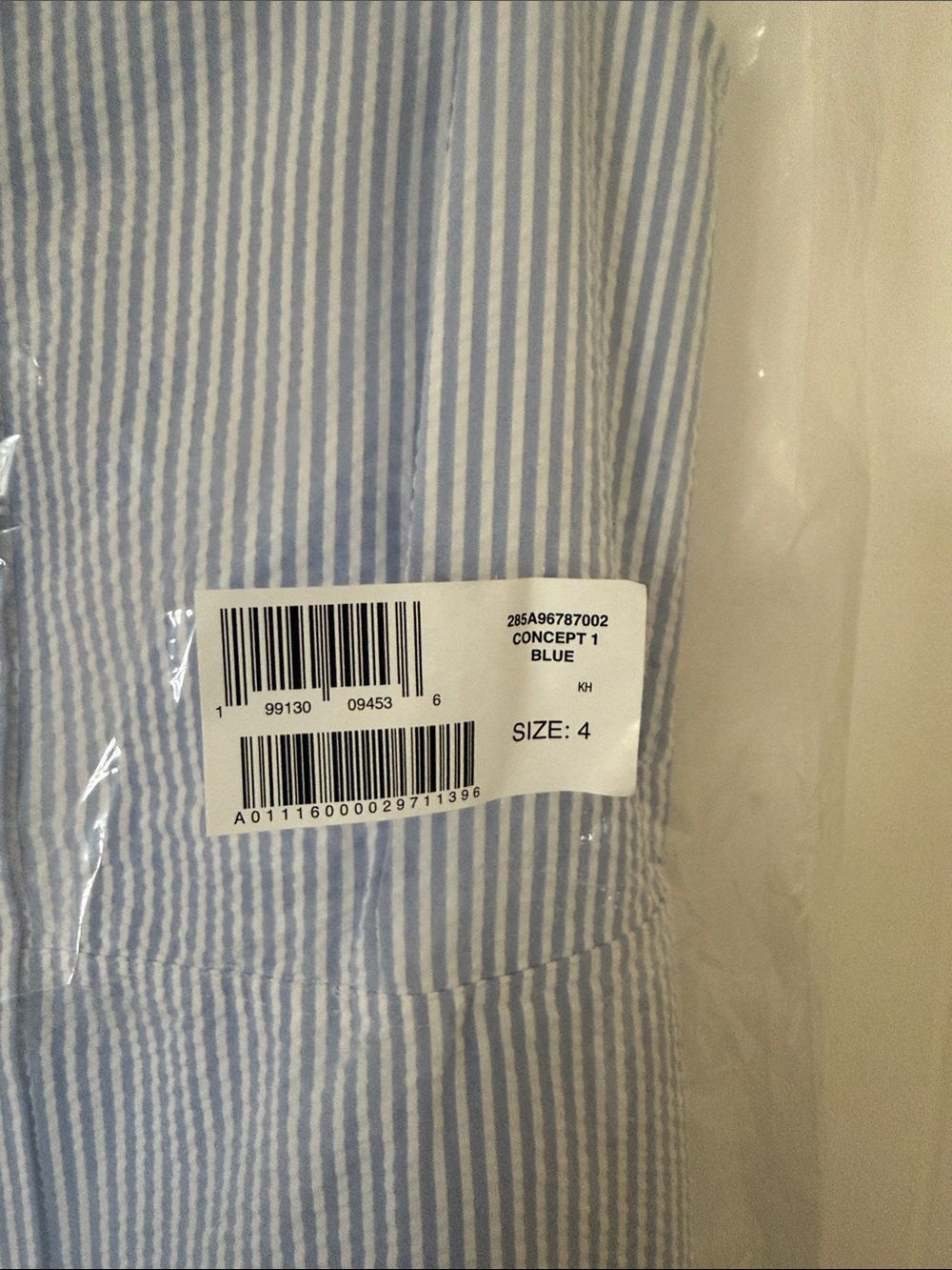 RALPH LAUREN (RLX)- Seersucker Sleeveless Shirtdress Blue White Stripe- SIZE 4 - Picture 6 of 10